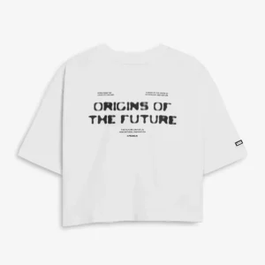 Origins Cropped T-Shirt White / Black