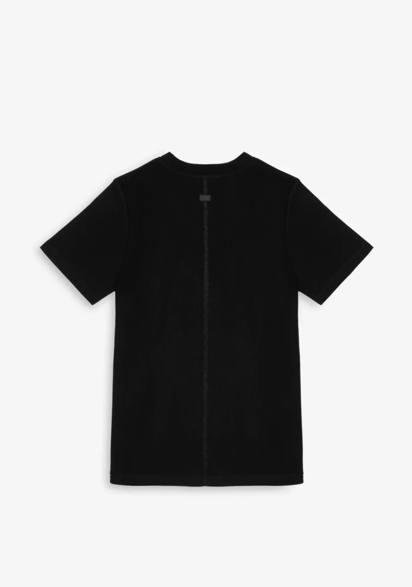 Rib T-Shirt Black – Bild 4