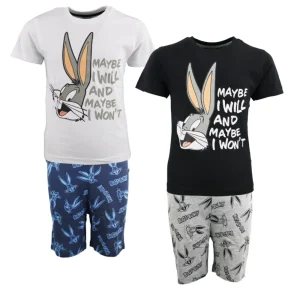 Bugs Bunny Kinder Schlafanzug Pyjama kurzarm