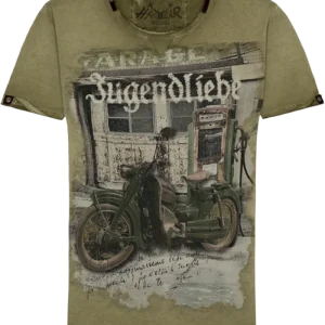 Herren T-Shirt mit Retro-Print Moped
