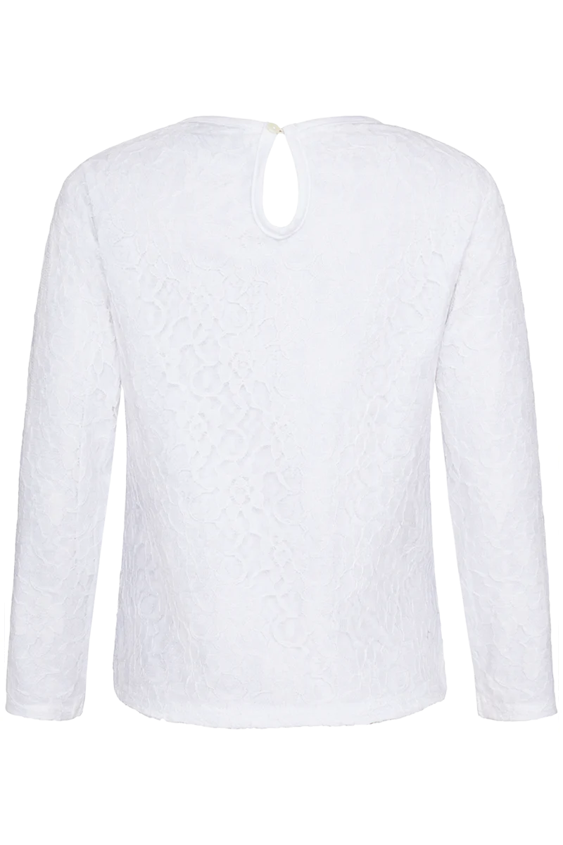 Mädchen Dirndbluse Trachtenbluse mit Spitze – Bild 5