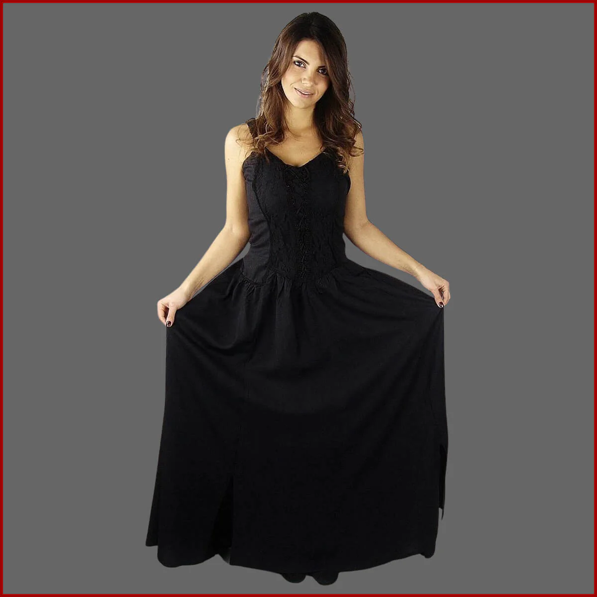 Miederkleid - Mittelalterkleid - Sommerkleid - schwarz