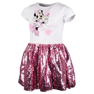 Disney Minnie Maus Mädchen Kinder Kleid Pailletten