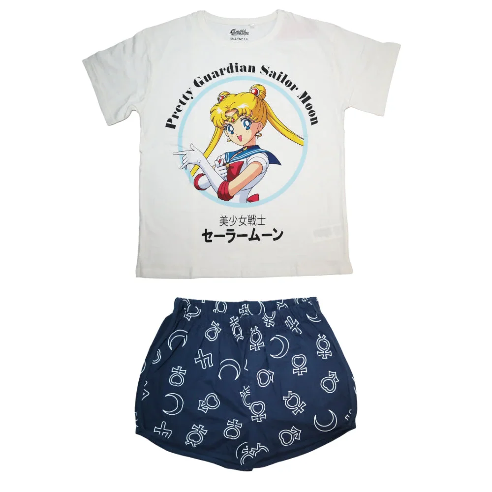 Sailor Moon Anime Damen kurzarm Pyjama Schlafanzug Schlafshirt Shorts – Bild 8