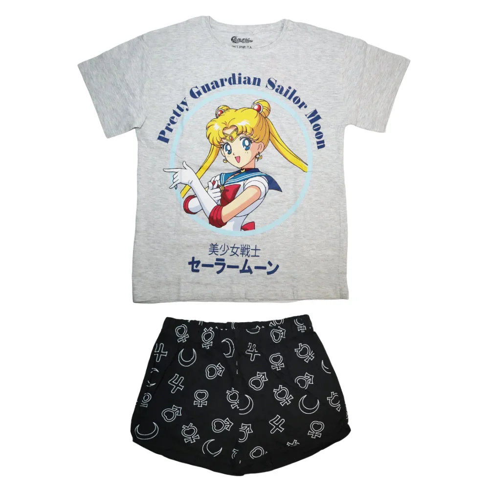 Sailor Moon Anime Damen kurzarm Pyjama Schlafanzug Schlafshirt Shorts – Bild 5