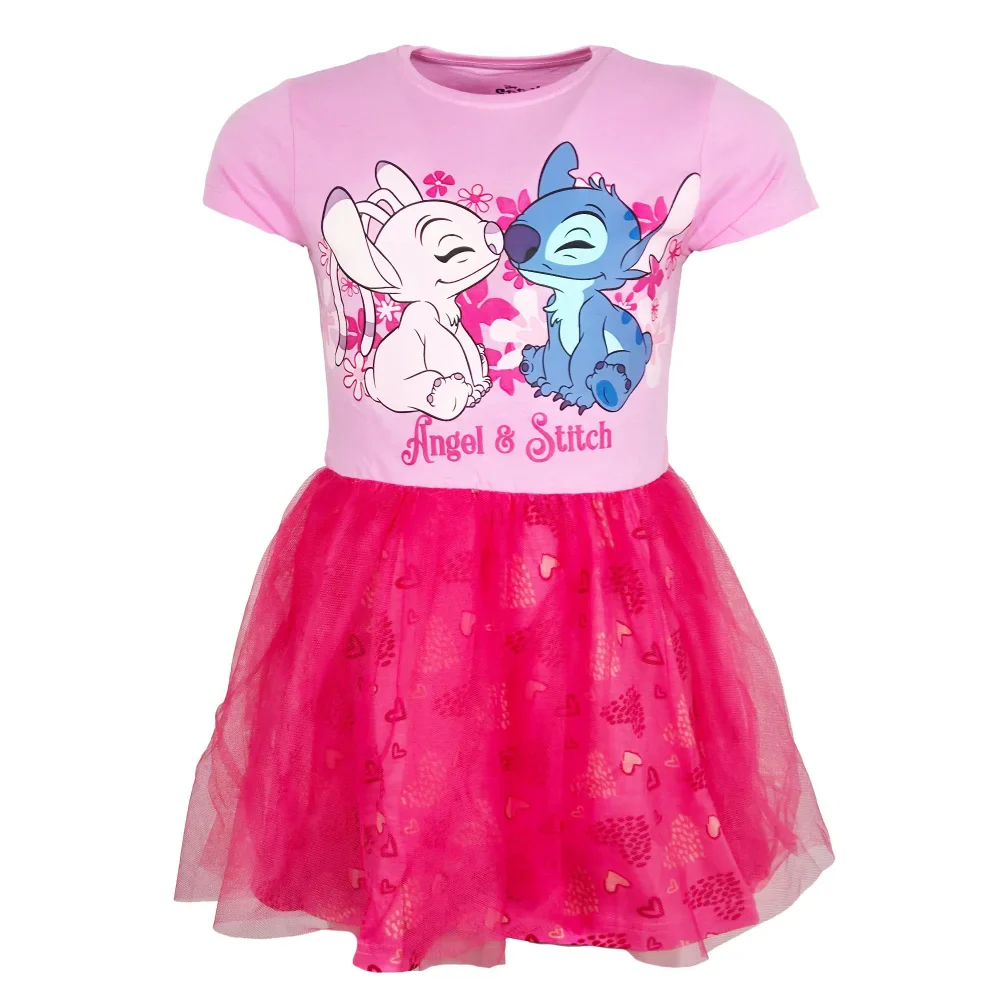 Disney Lilo u Stitch Angel Kinder Mädchen Tüllkleid Sommerkleid Kleid